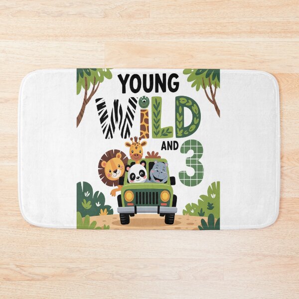Item preview, 3rd Birthday Toddler Young Wild Three 3 Year Old Safari Zoo designed and sold by RonnasJackson.