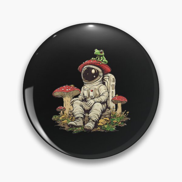 Item preview, Cottagecore Aesthetic Astronaut Frog Mushroom designed and sold by ArleneJene.
