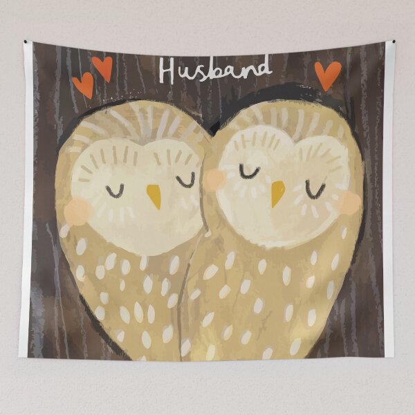 Item preview, Owl Husband Birthday Card designed and sold by walkerissac.