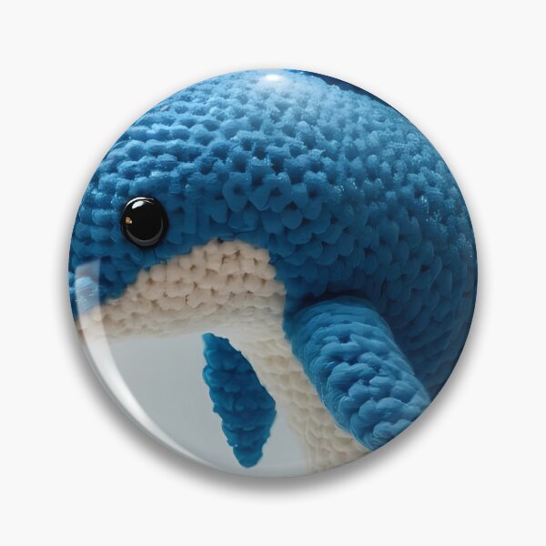 Item preview, Crocheted blue and white dolphin designed and sold by Mianku | Für das Leben.