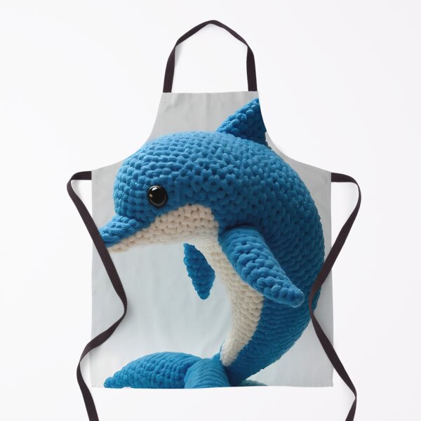 Item preview, Crocheted blue and white dolphin designed and sold by Mianku | Für das Leben.