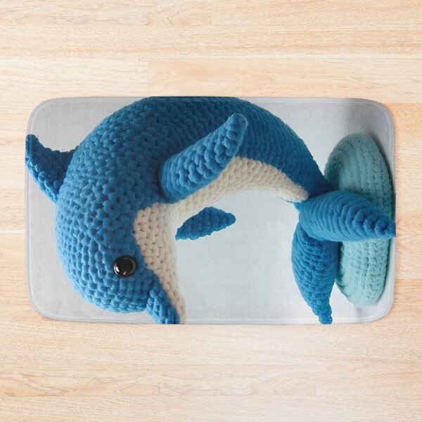 Item preview, Crocheted blue and white dolphin designed and sold by Mianku | Für das Leben.