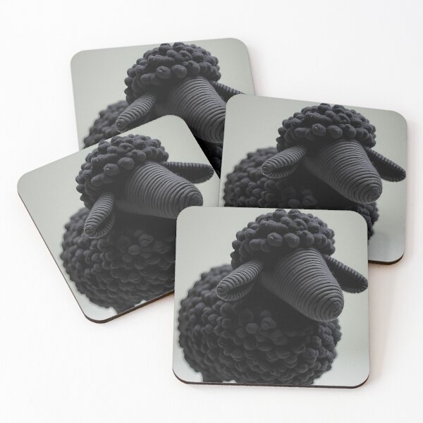 Item preview, Black sheep sculpture made of spirals and knobs designed and sold by Mianku | Für das Leben.