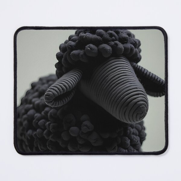 Item preview, Black sheep sculpture made of spirals and knobs designed and sold by Mianku | Für das Leben.