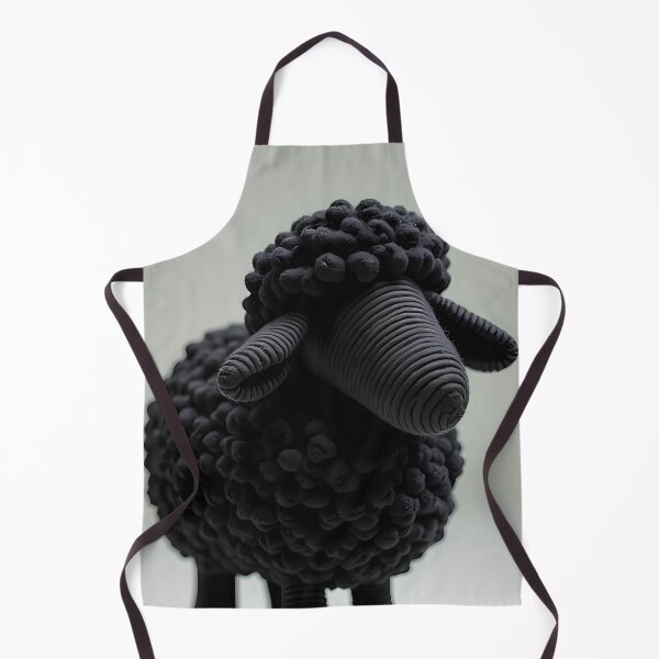 Item preview, Black sheep sculpture made of spirals and knobs designed and sold by Mianku | Für das Leben.