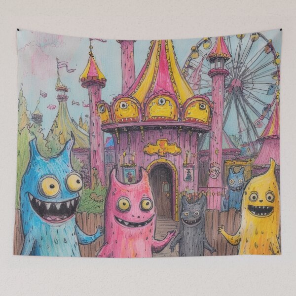 Item preview, Monsters in the colorful amusement park adventure designed and sold by Mianku | Für das Leben.