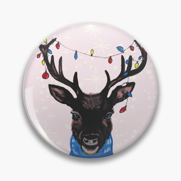 Item preview, Reindeer caught in Christmas Lights  designed and sold by LauraCoxArt.