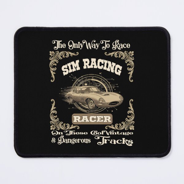 Item preview, SIM RACING The Only Way To Race On These Cool & Dangerous Tracks RACER sim rig gamer racing games race simulator vintage road races designed and sold by Jt41.