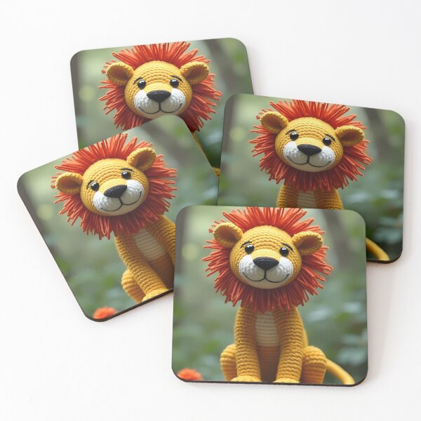 Item preview, Crocheted lion sitting in nature designed and sold by Mianku | Für das Leben.