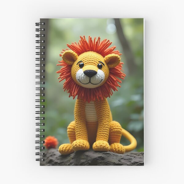 Item preview, Crocheted lion sitting in nature designed and sold by Mianku | Für das Leben.