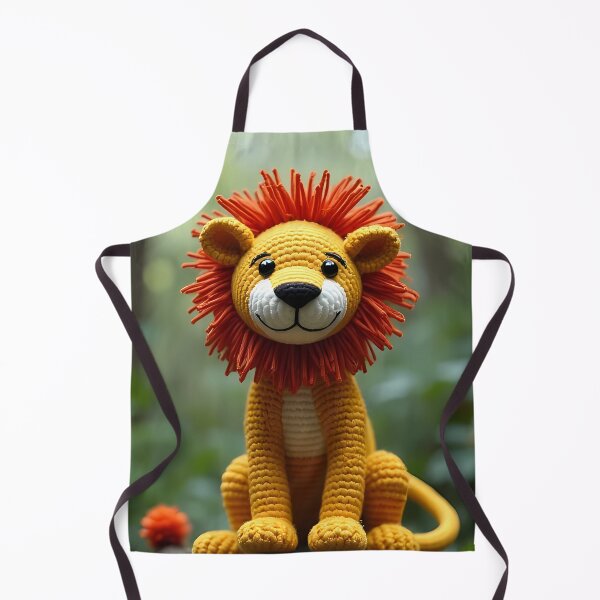 Item preview, Crocheted lion sitting in nature designed and sold by Mianku | Für das Leben.