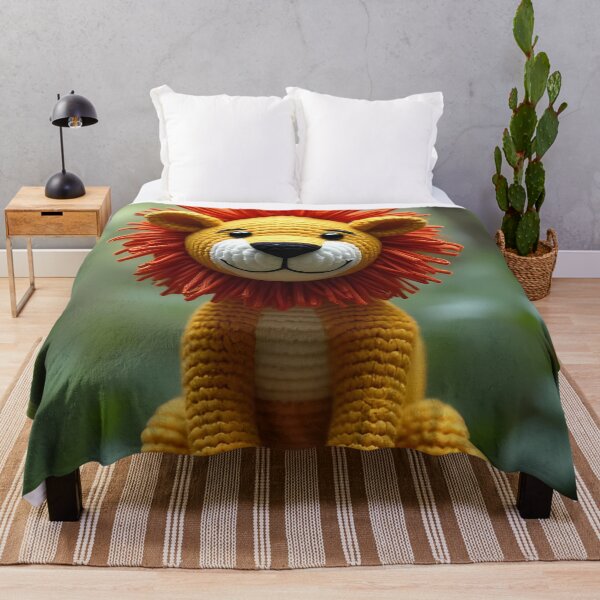 Item preview, Crocheted lion sitting in nature designed and sold by Mianku | Für das Leben.