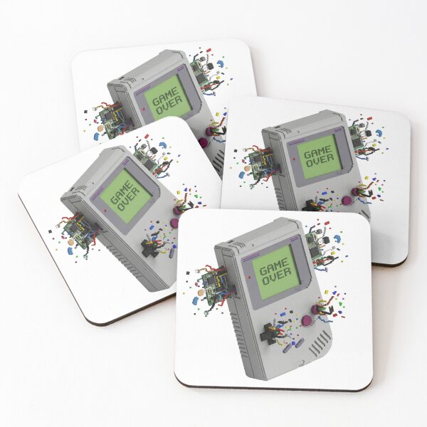 Item preview, Retro Handheld Console Game Over Glitch - 3D Voxel Art Sticker designed and sold by PikyShop.