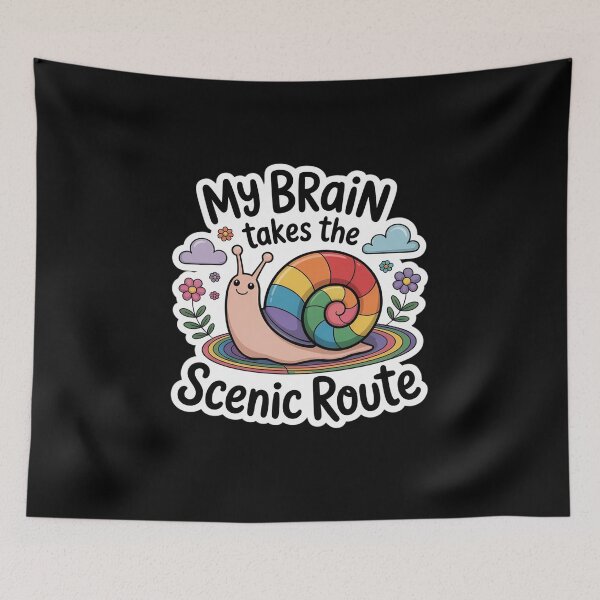 Item preview, My Brain Takes The Scenic Route Neurodivergent designed and sold by ToggleBet.