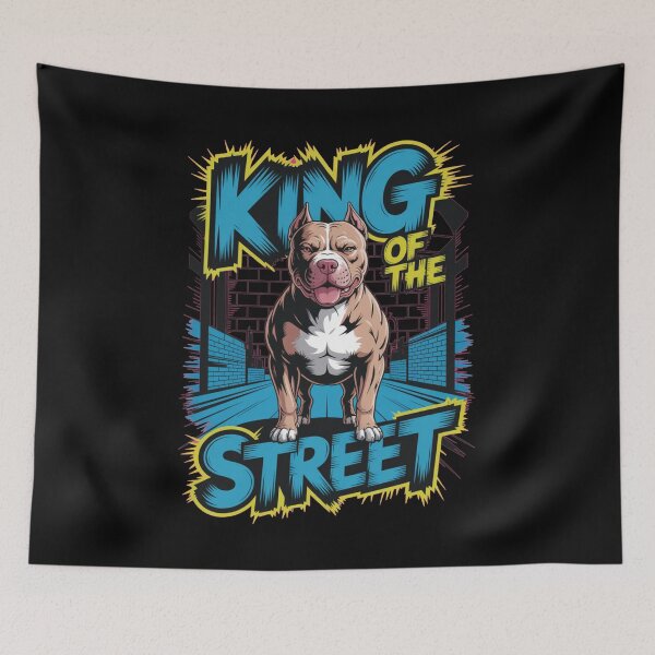 Item preview, Pitbull, king on the street designed and sold by DreamOnShirts.