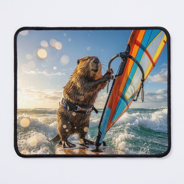 Item preview, Windsurfin' Beaver designed and sold by Tridentulus.