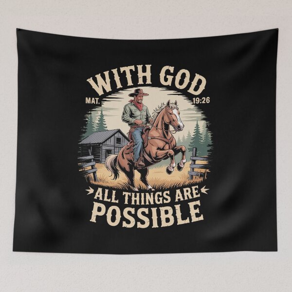 Item preview, Rodeo With God All Things Are Possible Gift Men Women designed and sold by milanforbes.