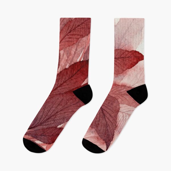 Item preview, Elegant Crimson and Burgundy Watercolor Leaves designed and sold by zzz888.