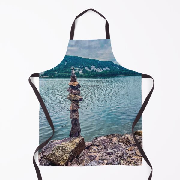 Item preview, Stone Balance Sculpture at Devils Lake – Nature Zen Photography Print designed and sold by aadventures.