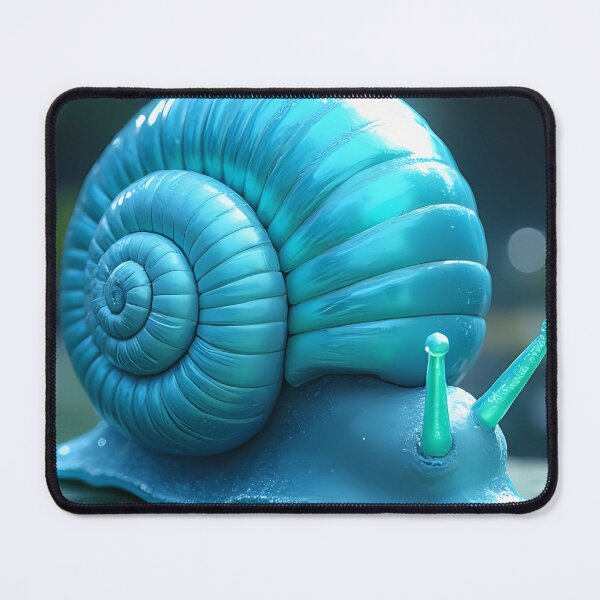 Item preview, Turquoise snail on a water lily leaf designed and sold by Mianku | Für das Leben.