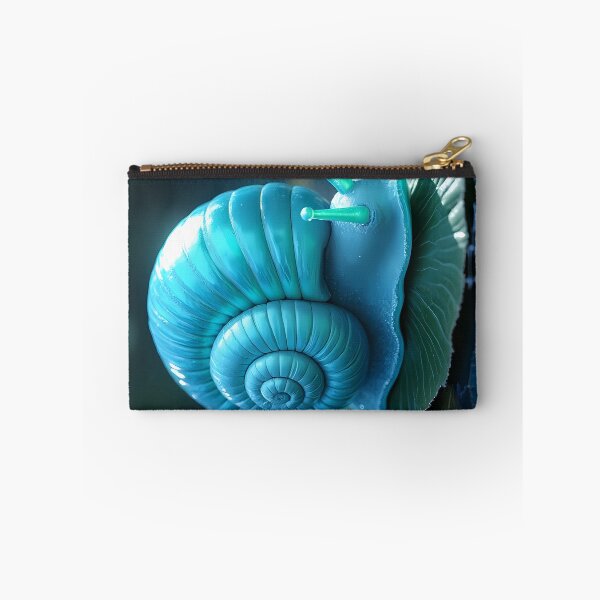 Item preview, Turquoise snail on a water lily leaf designed and sold by Mianku | Für das Leben.