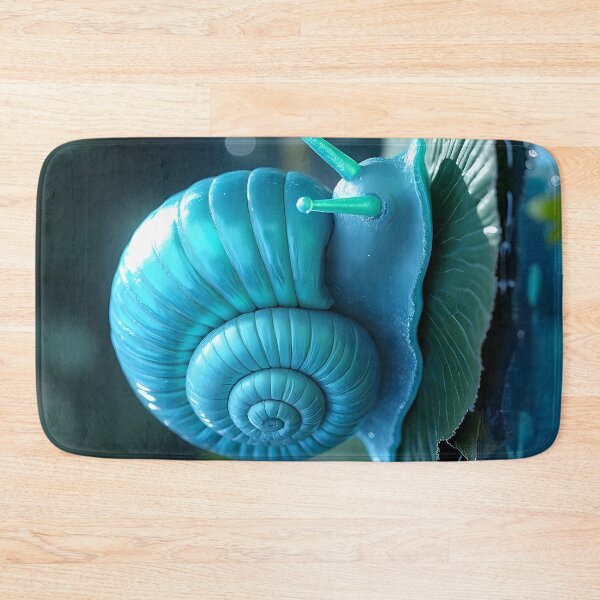 Item preview, Turquoise snail on a water lily leaf designed and sold by Mianku | Für das Leben.
