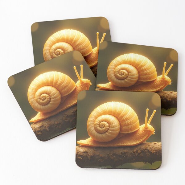 Item preview, Golden snail on a branch designed and sold by Mianku | Für das Leben.