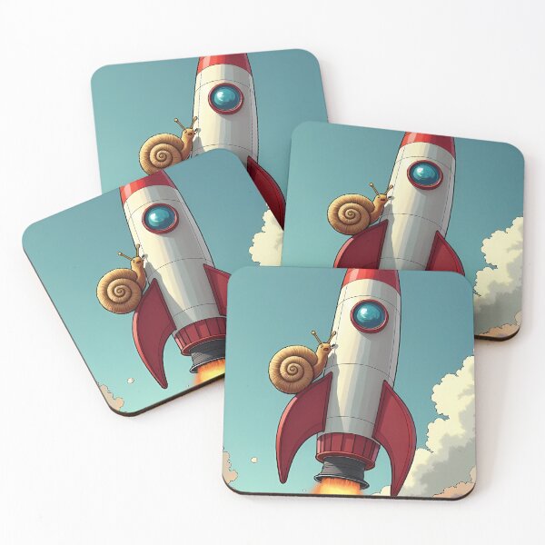 Item preview, Snail rides rocket into the sky designed and sold by Mianku | Für das Leben.