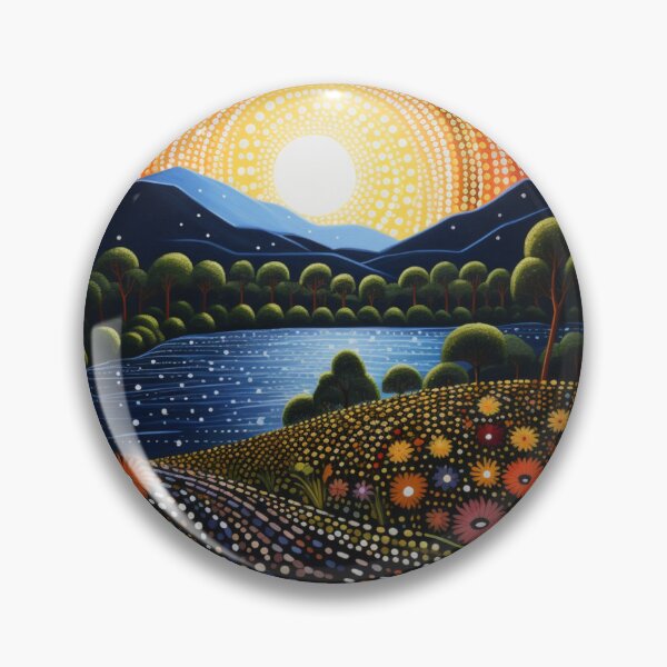 Item preview, Aboriginal Inspired Dot Art - Green Country designed and sold by GrinGalore.