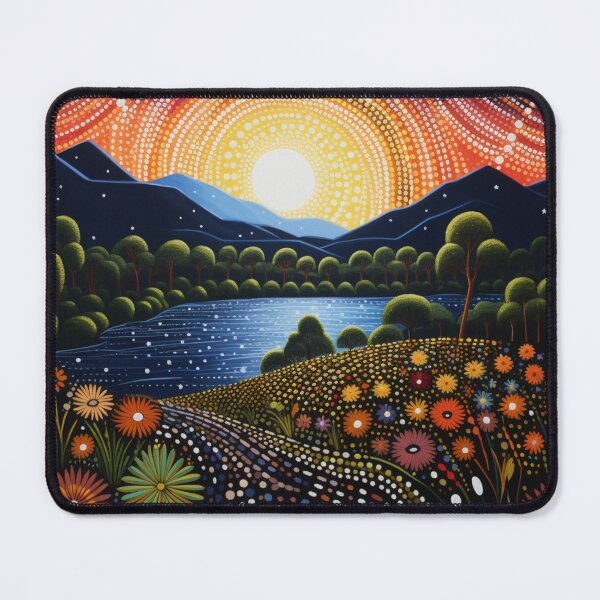 Item preview, Aboriginal Inspired Dot Art - Green Country designed and sold by GrinGalore.