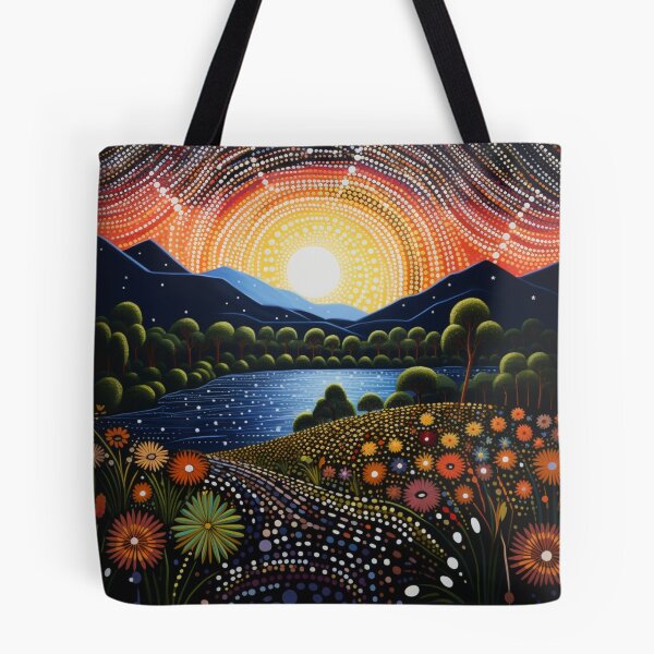 Item preview, Aboriginal Inspired Dot Art - Green Country designed and sold by GrinGalore.