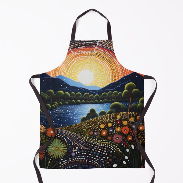 Item preview, Aboriginal Inspired Dot Art - Green Country designed and sold by GrinGalore.