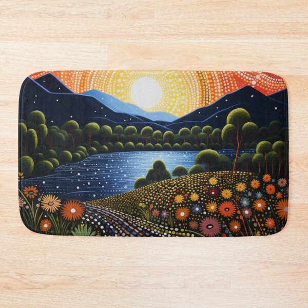 Item preview, Aboriginal Inspired Dot Art - Green Country designed and sold by GrinGalore.