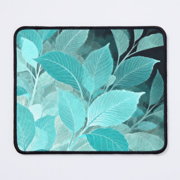 Item preview, Radiant Teal and Turquoise Glowing Leaves designed and sold by zzz888.