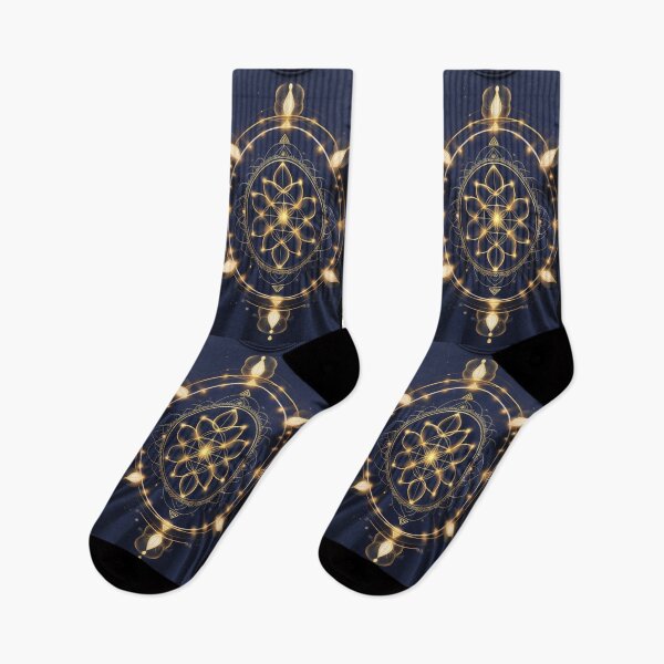 Item preview, Divine Radiance Mandala – The Golden Awakening Seal designed and sold by ArtivaNest.