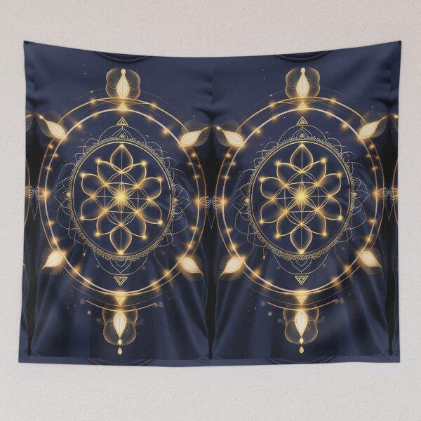Item preview, Divine Radiance Mandala – The Golden Awakening Seal designed and sold by ArtivaNest.