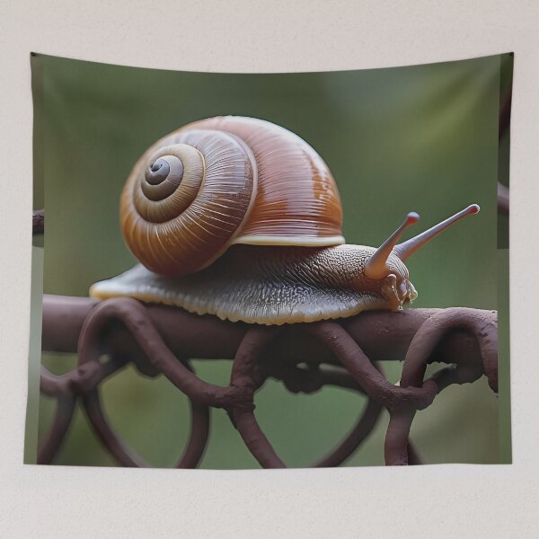 Item preview, Snail on wire fence designed and sold by Mianku | Für das Leben.