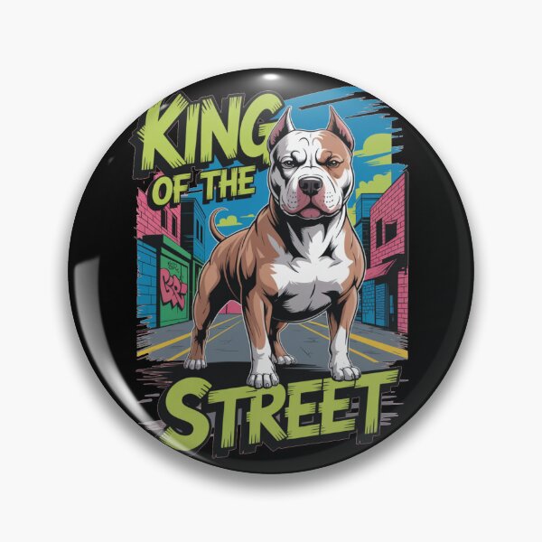 Item preview, Pitbull, king on the street designed and sold by DreamOnShirts.