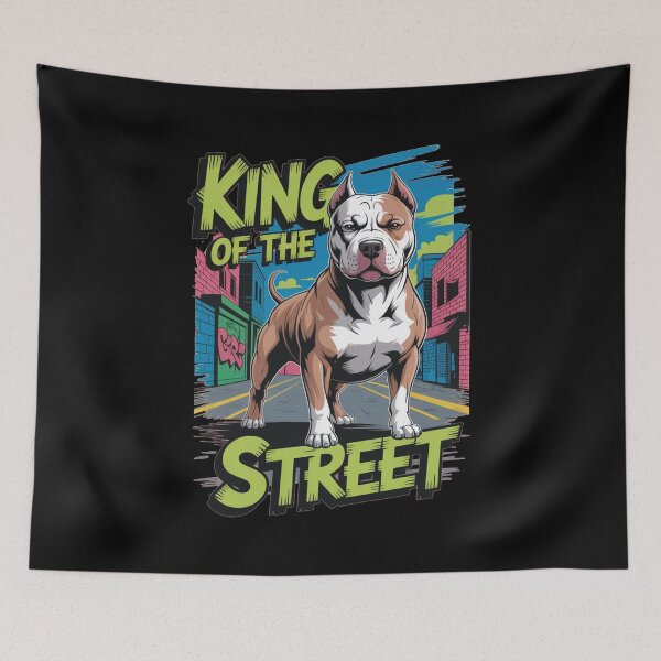 Item preview, Pitbull, king on the street designed and sold by DreamOnShirts.