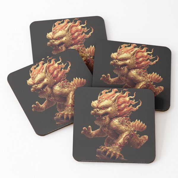 Item preview, Golden Qilin of Prosperity – Majestic Chinese Mythical Creature Art designed and sold by TitanRN.