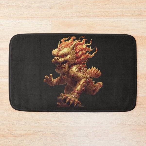 Item preview, Golden Qilin of Prosperity – Majestic Chinese Mythical Creature Art designed and sold by TitanRN.