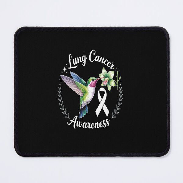 Item preview, Bird Cancer Warrior Hummingbird White Ribbon Lung Cancer designed and sold by Rrettgison.