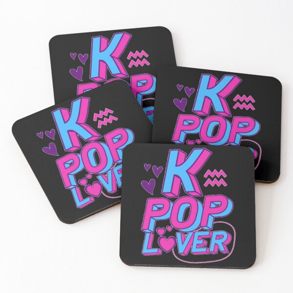 Item preview, K-Pop Lover Design | Aesthetic Pink and Blue Retro Pop Art Illustration for Korean Music Fans designed and sold by Magounette.