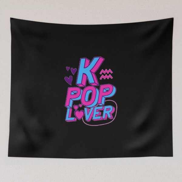 Item preview, K-Pop Lover Design | Aesthetic Pink and Blue Retro Pop Art Illustration for Korean Music Fans designed and sold by Magounette.