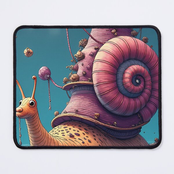 Item preview, Surreal snail with an architectural shell designed and sold by Mianku | Für das Leben.