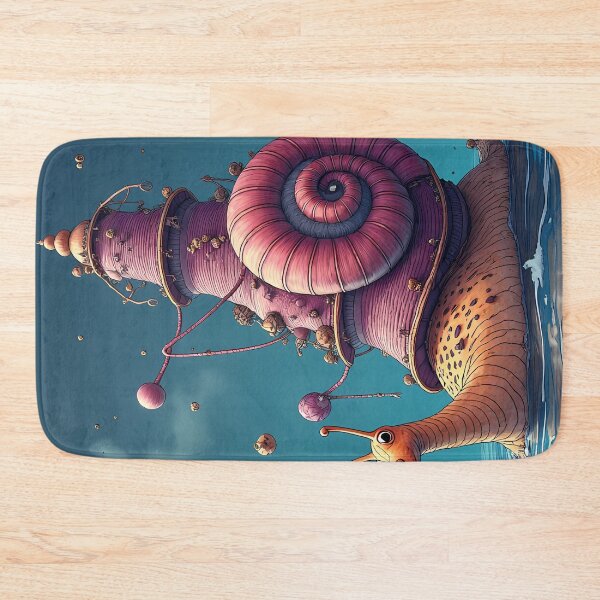 Item preview, Surreal snail with an architectural shell designed and sold by Mianku | Für das Leben.