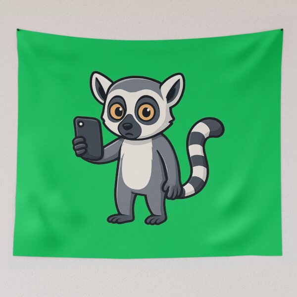Item preview, Selfie Lemur – Lemur with a Phone designed and sold by Ivy-Triggs.