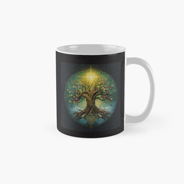 Item preview, Yggdrasil Tree of Life Golden Sun Norse Celtic Wall Art designed and sold by TitanRN.