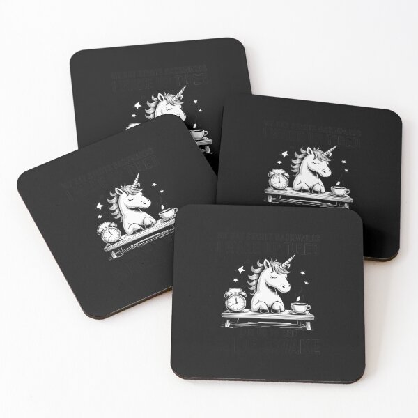 Item preview, My Days Starts Backwards i Wake up Tired Unicorn Coffee Fun designed and sold by BubblePancake.