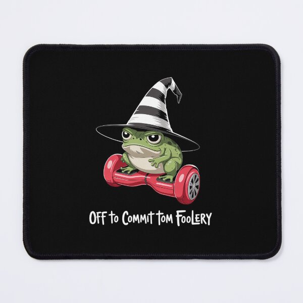 Item preview, Whimsical Frog Wizard Off to Commit Tom Foolery Frog Meme designed and sold by khorbiasieno.